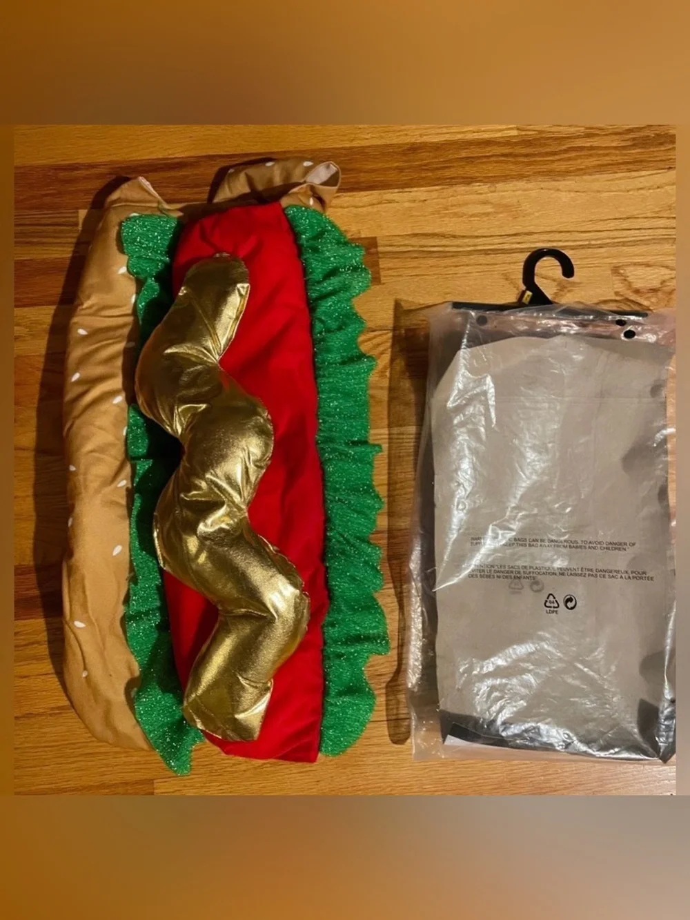🆕 Hot Dog Costume Pet Size XL Dog (90-150 lbs) Halloween Vibrant Life 1 pc
